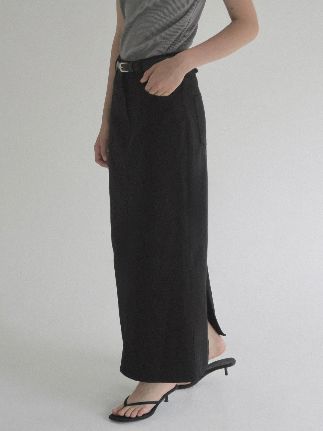 Ève | Twill long skirt