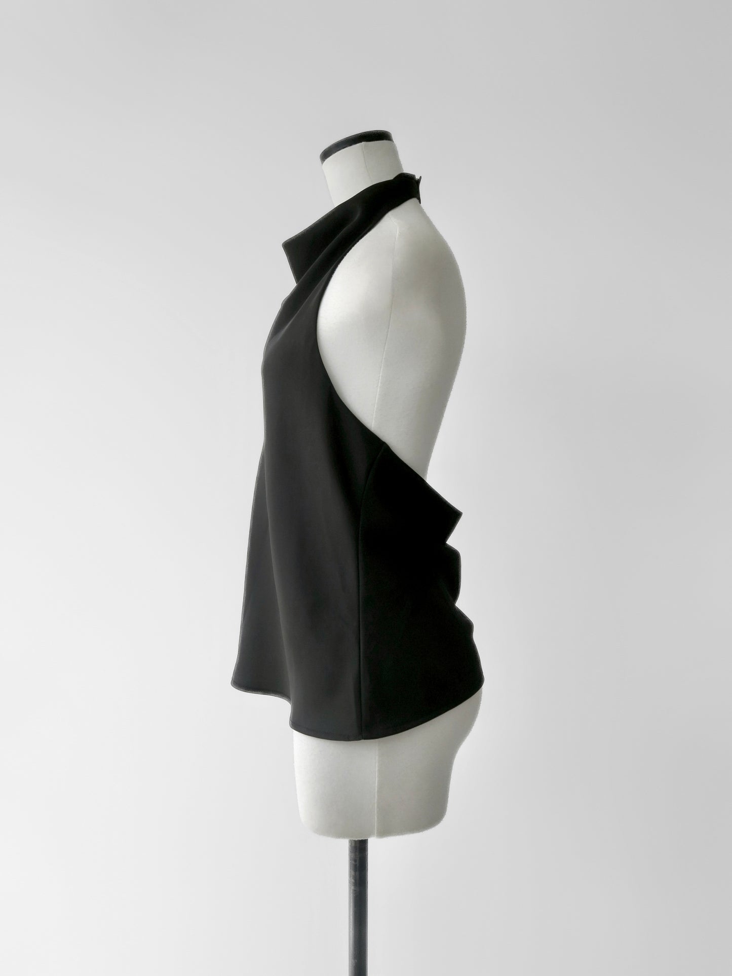 Sarah | Satin halter drape top