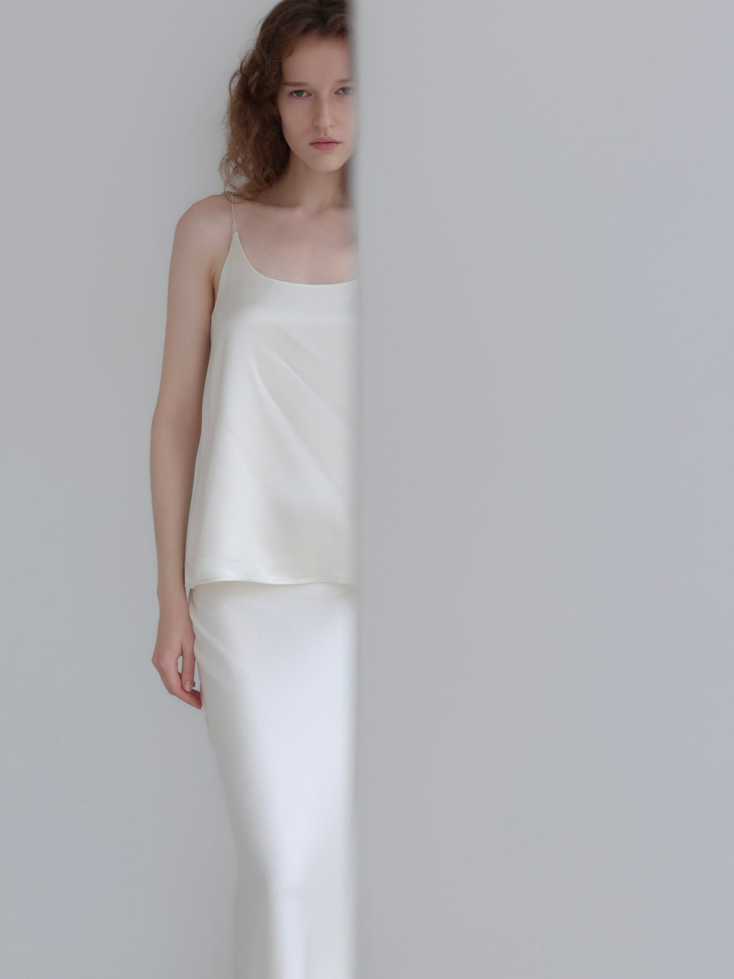Lulà | Satin sleek maxi skirt