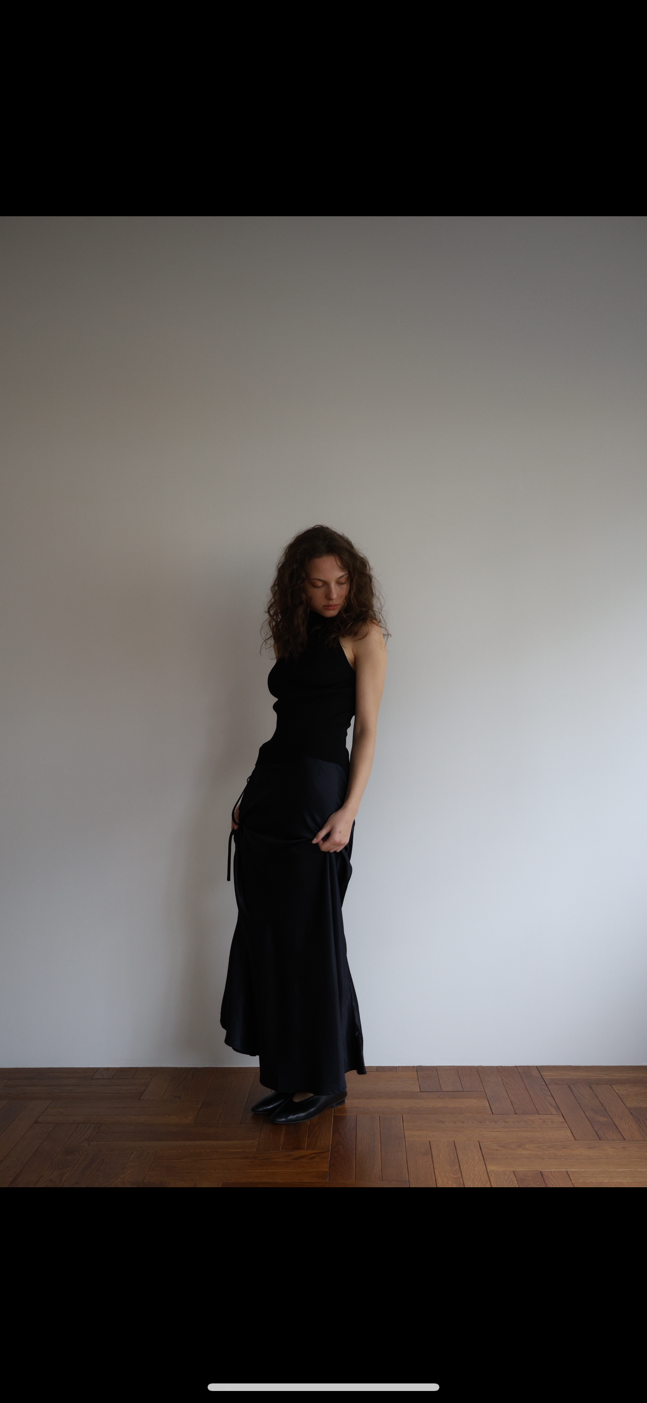 🟢Satin Drawstring Maxi Skirt