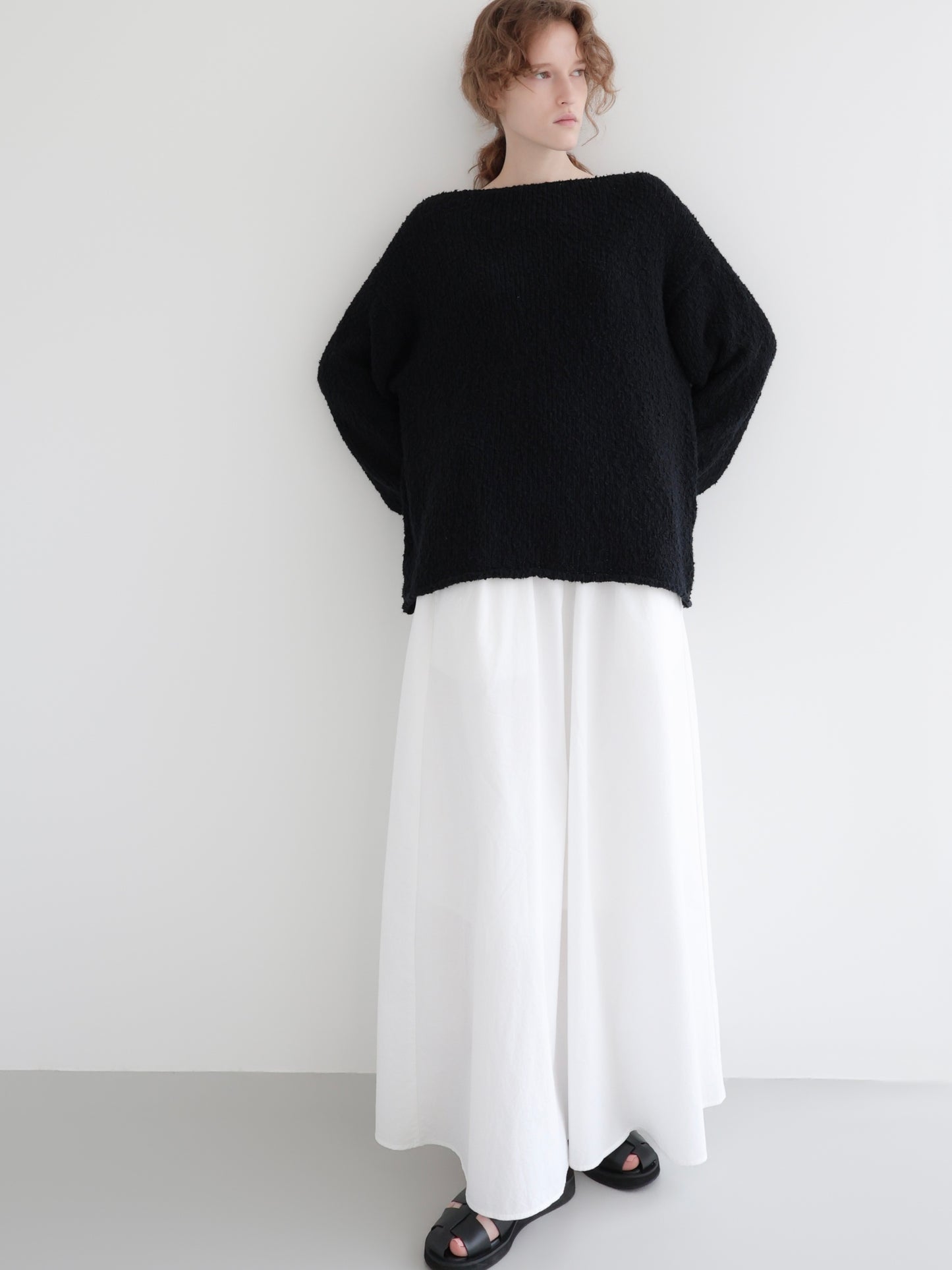 Sea | Shirring maxi skirt