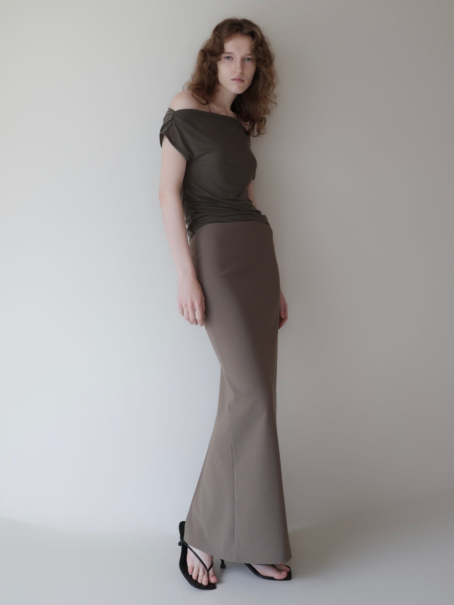 Inès | Soft banding maxi skirt