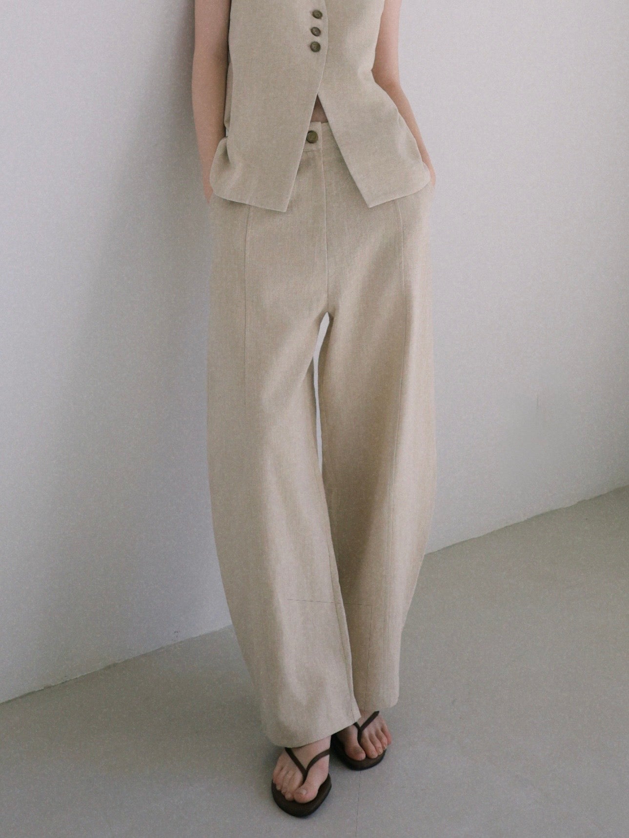 Maren | Linen tailored vest
