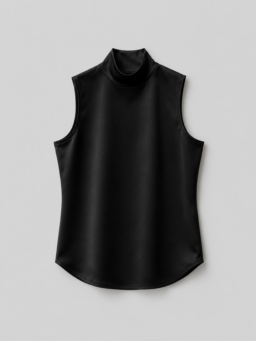 Lulà | Satin high neck sleeveless top