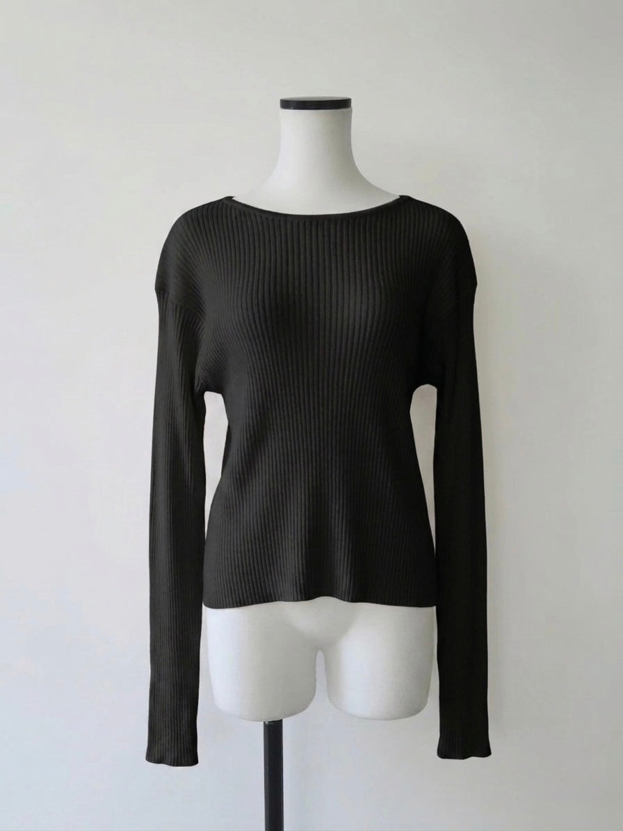 Léa | Long sleeve rib knit