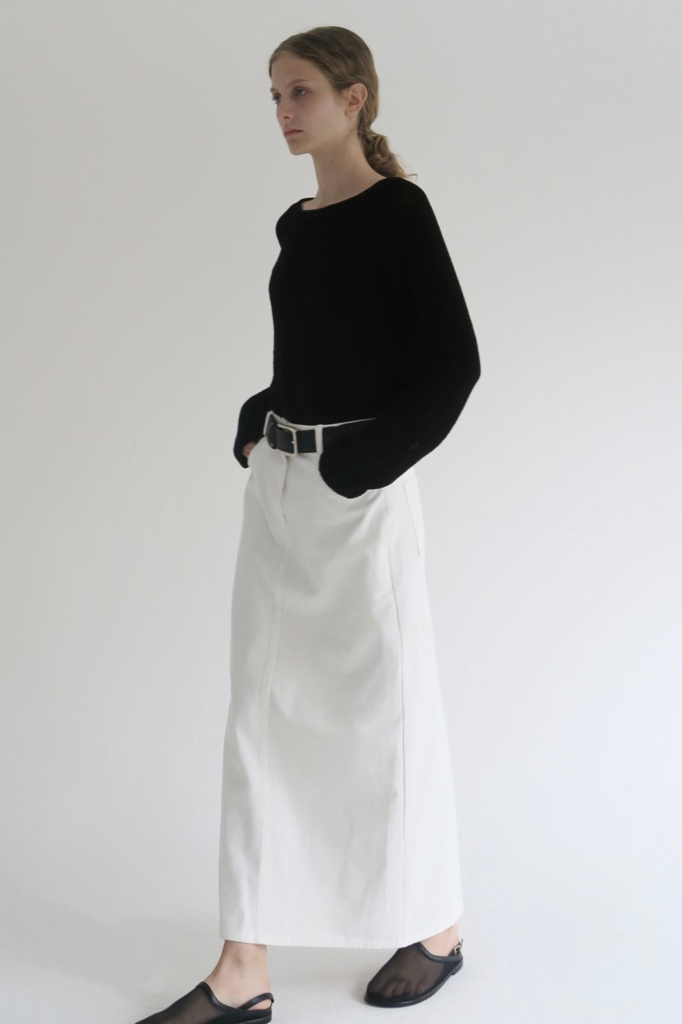 Ève | Twill long skirt