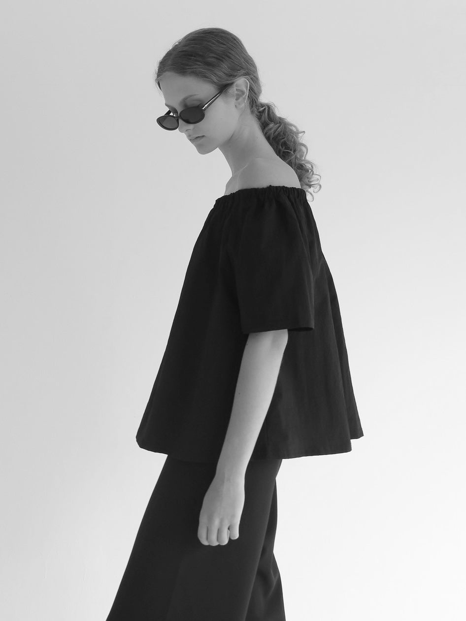 Rosa | Shirring neck blouse