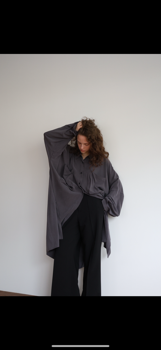 🟢Silky Oversized Tencel Shirt
