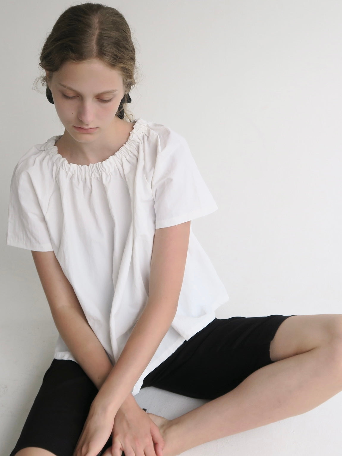 Rosa | Shirring neck blouse
