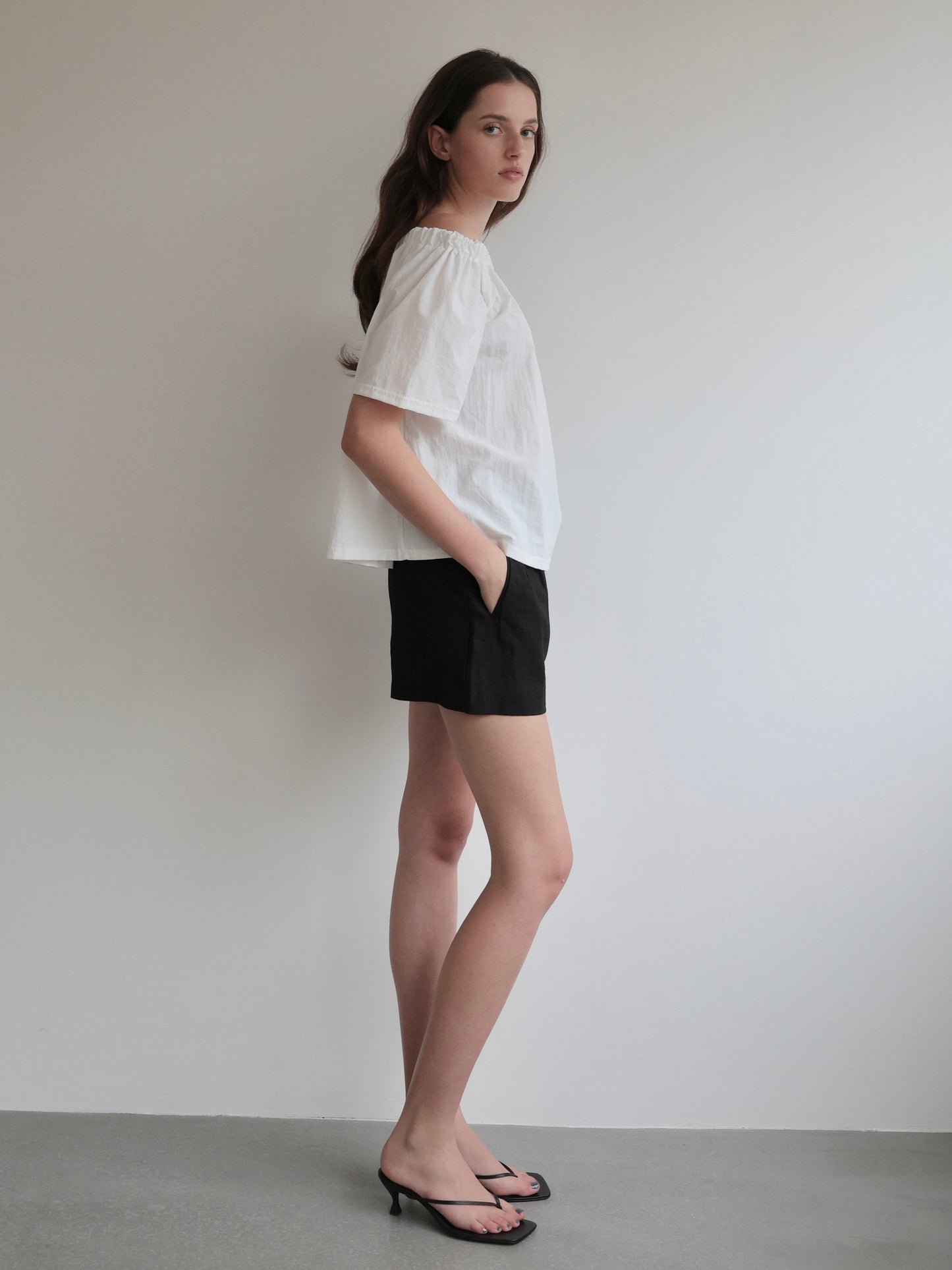 Rosa | Shirring neck blouse