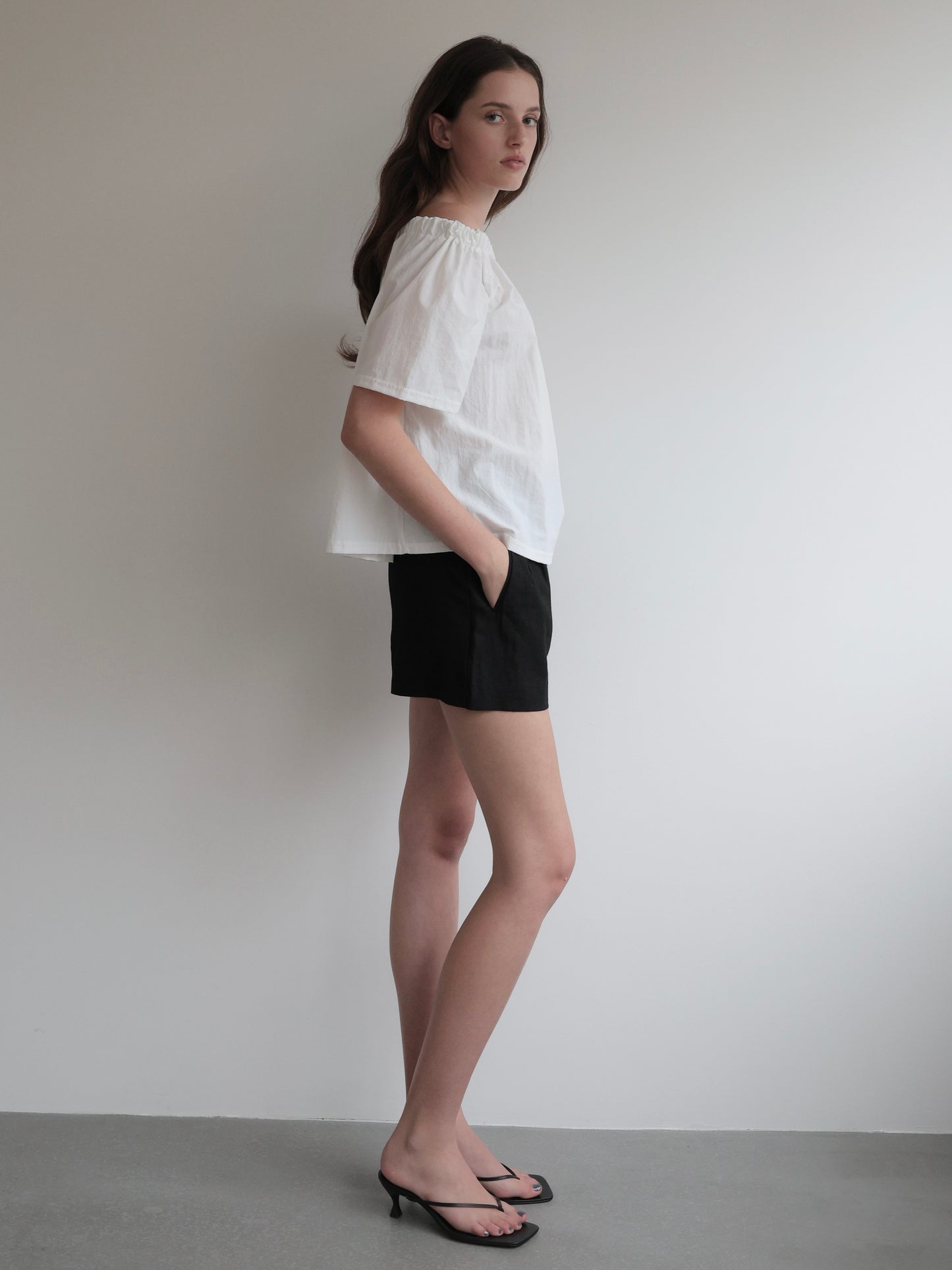 Rosa | Shirring neck blouse