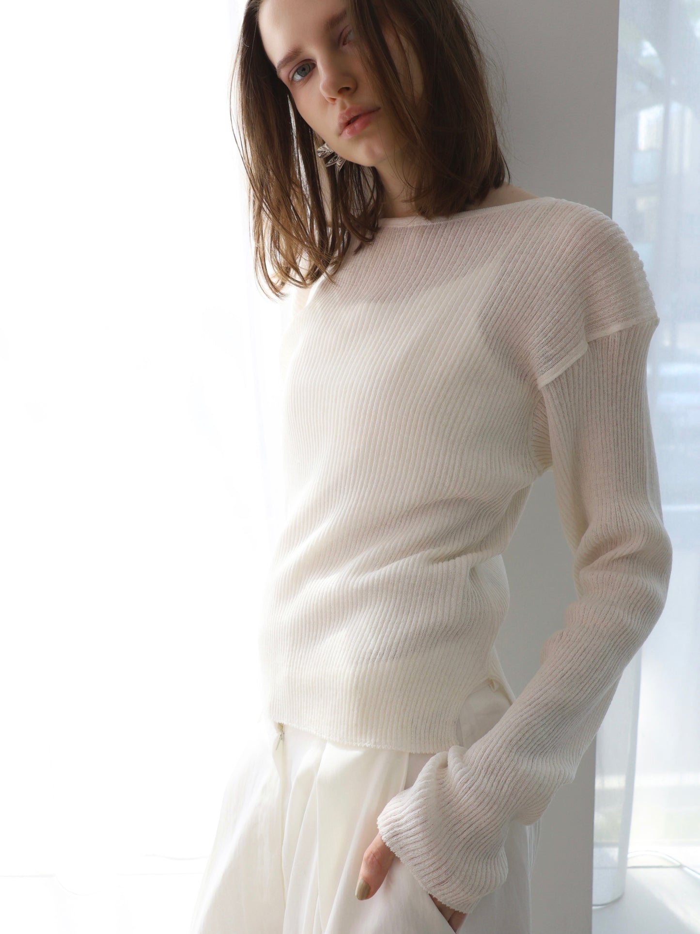 Léa | Long sleeve rib knit