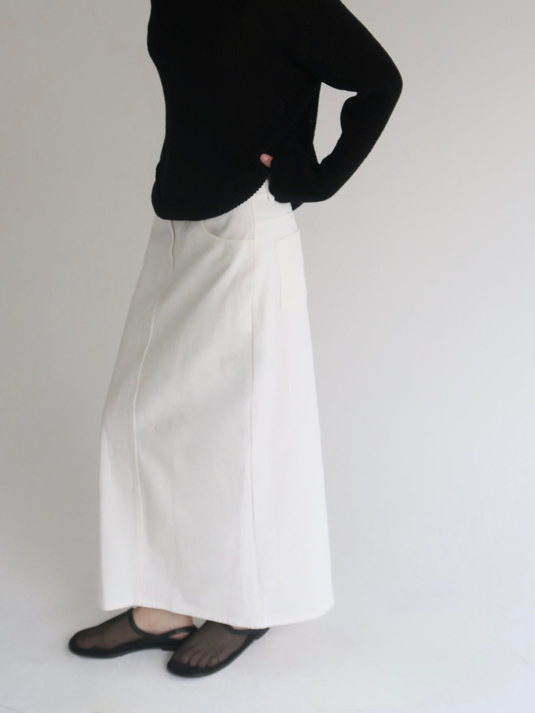 Ève | Twill long skirt
