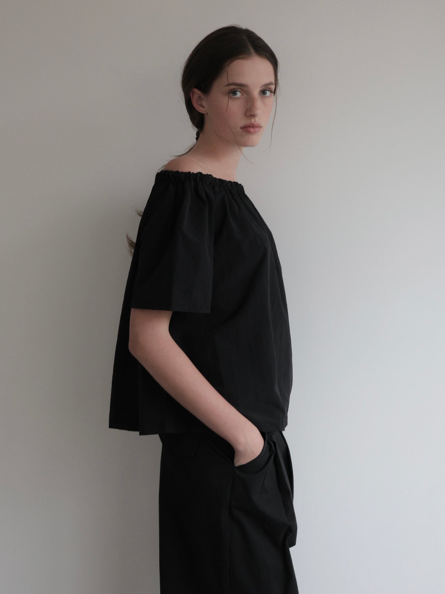 Rosa | Shirring neck blouse