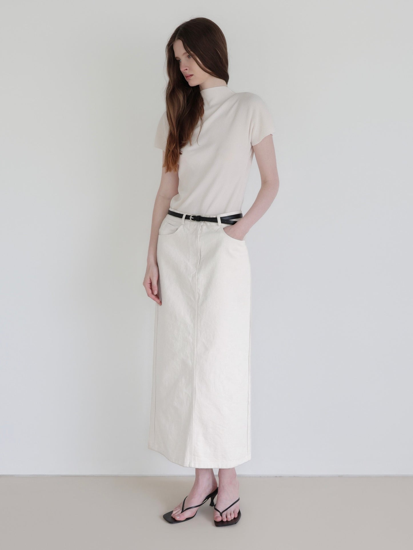 Ève | Twill long skirt