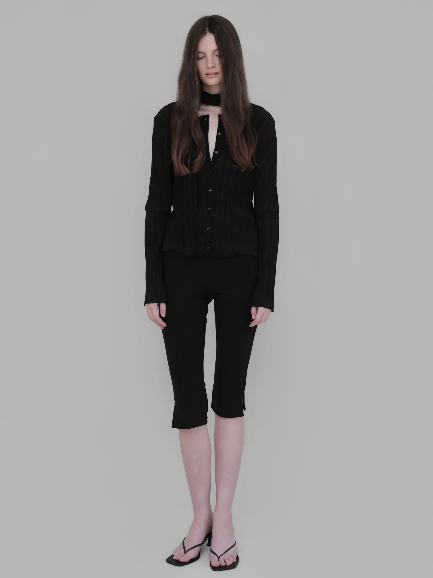 Seine | Pleats tie cardigan