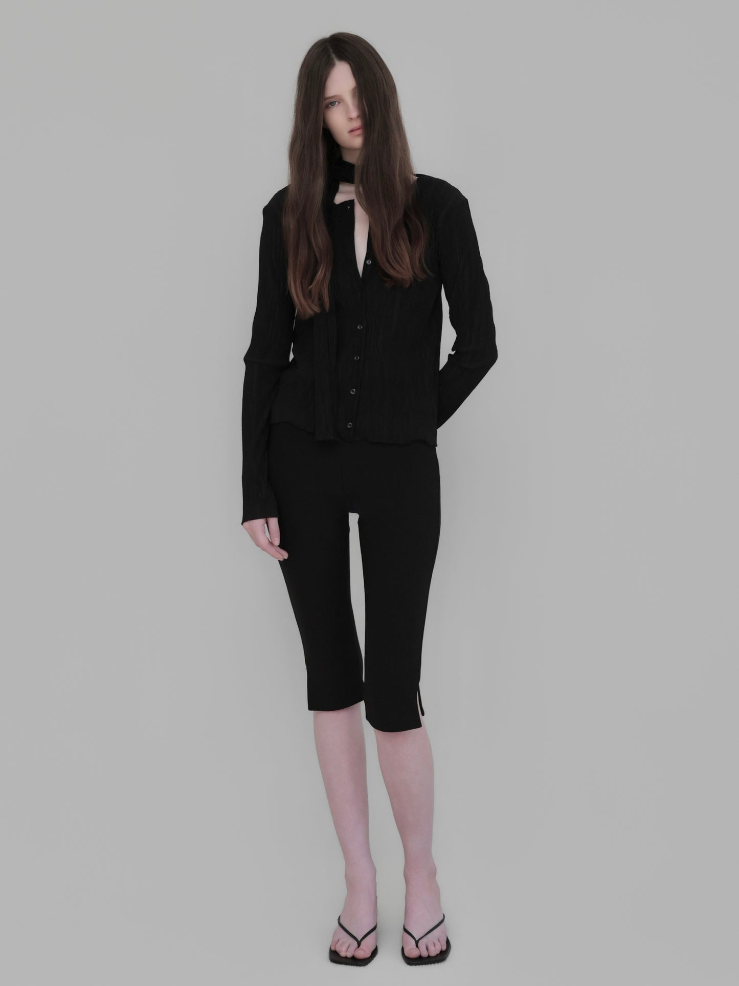 Seine | Pleats tie cardigan