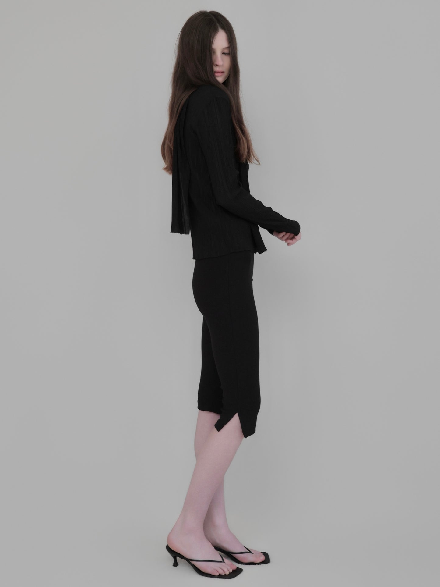 Seine | Pleats tie cardigan