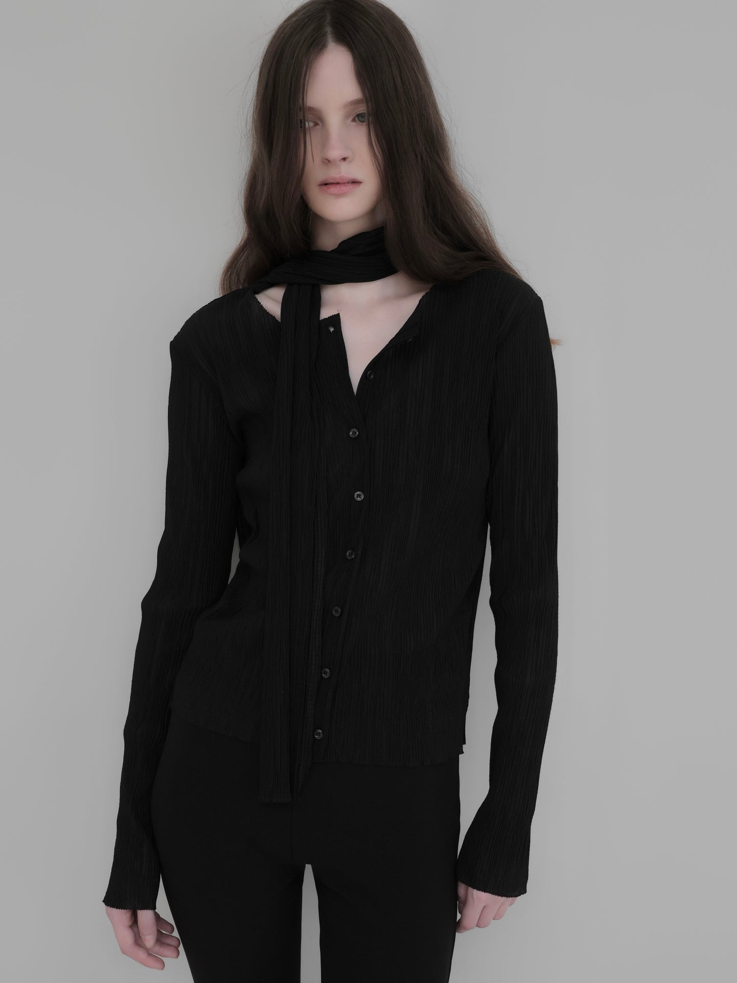 Seine | Pleats tie cardigan