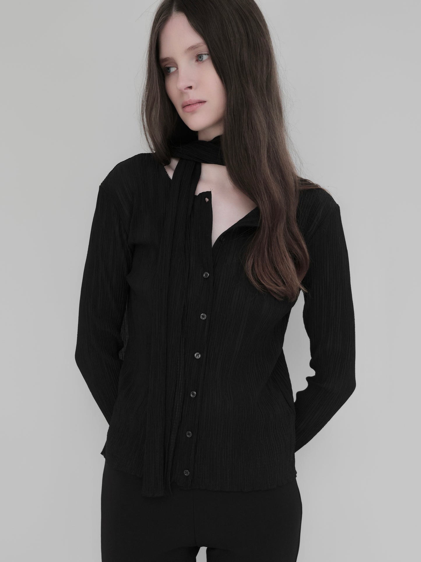 Seine | Pleats tie cardigan