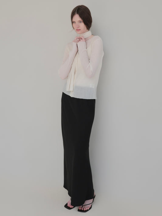 Seine | Pleats tie cardigan