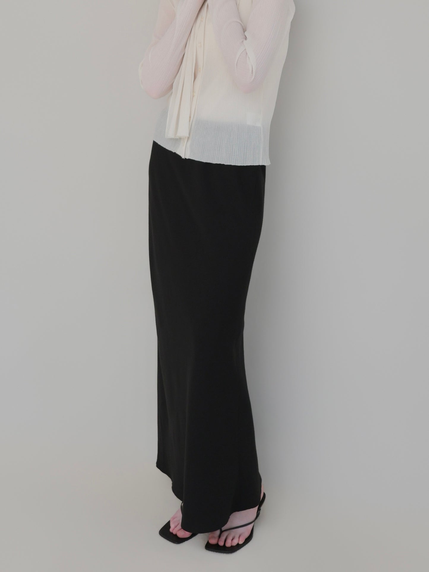 Inès | Soft banding maxi skirt