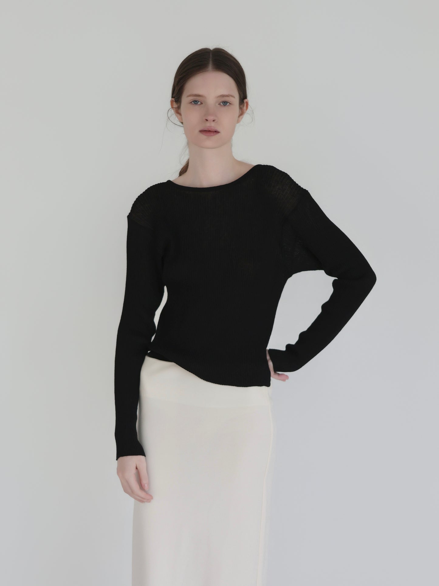 Léa | Long sleeve rib knit