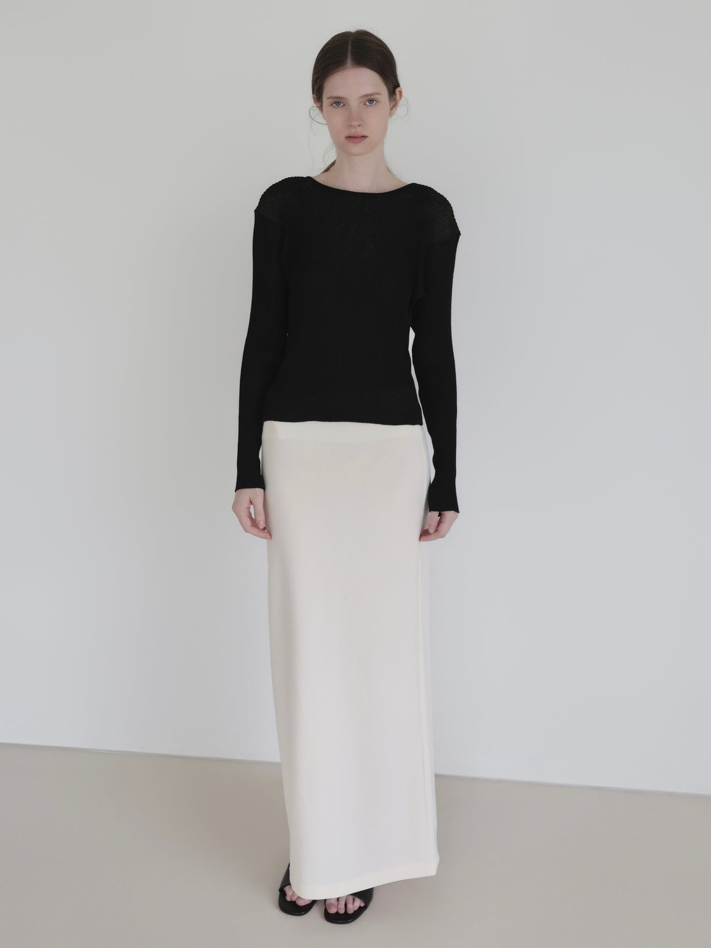 Inès | Soft banding maxi skirt