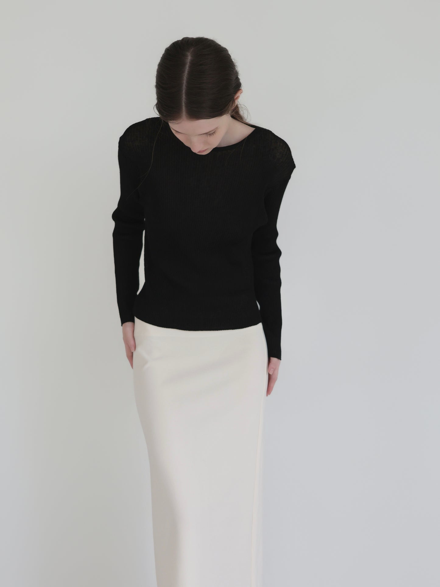 Léa | Long sleeve rib knit