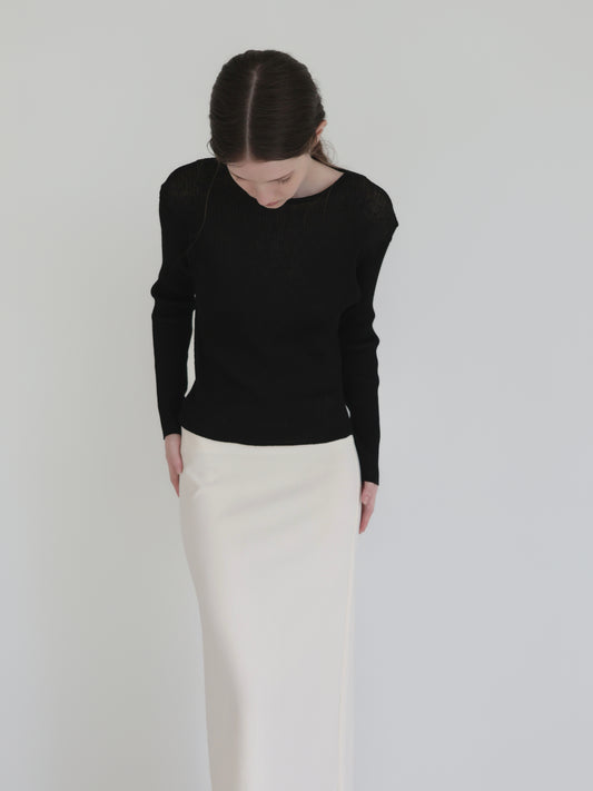 Léa | Long sleeve rib knit