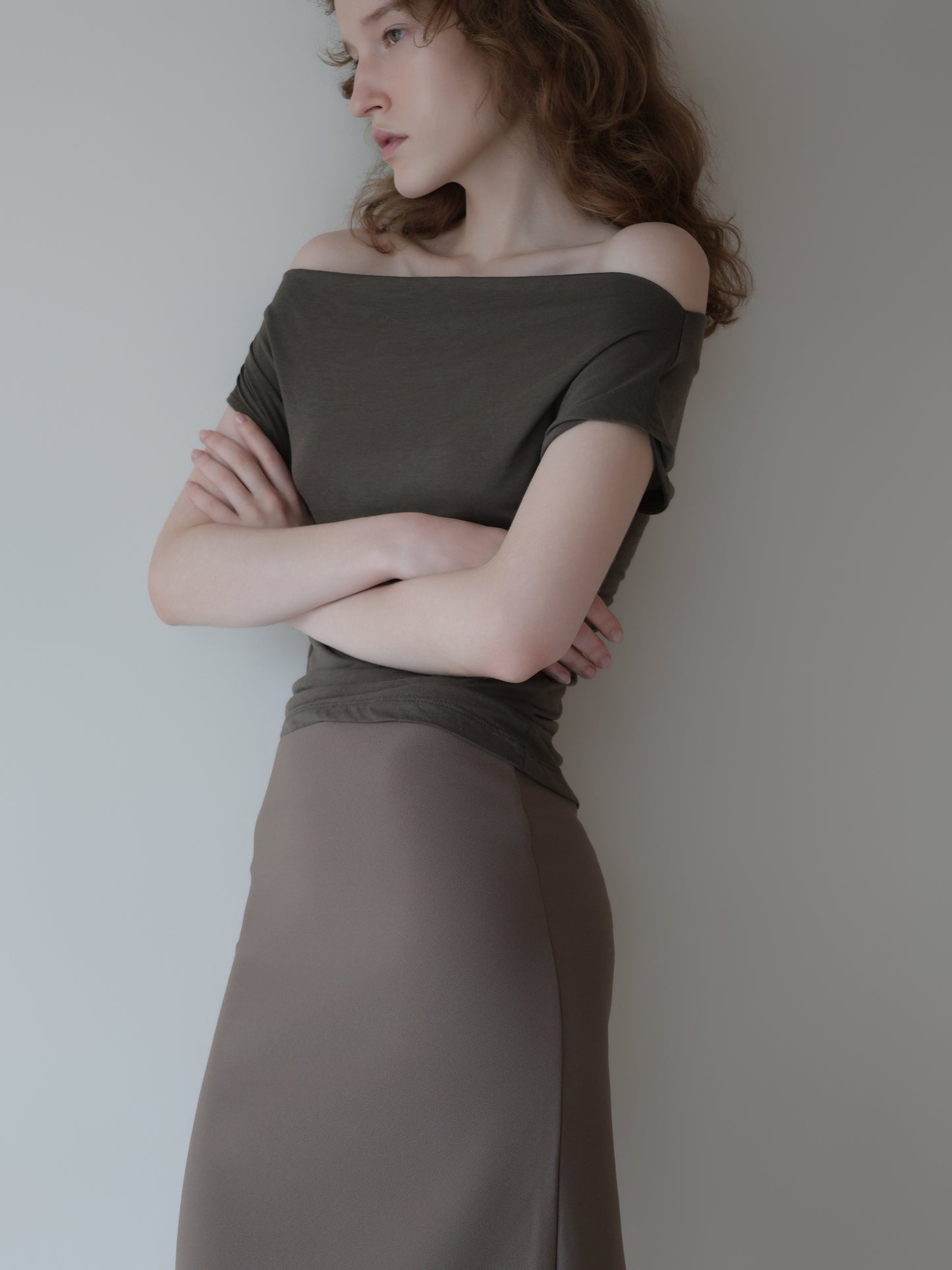 Romy | Drape off shoulder top
