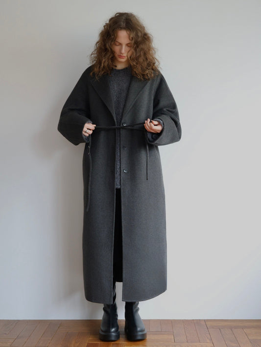 🔴Kerry cashmere belted long coat
